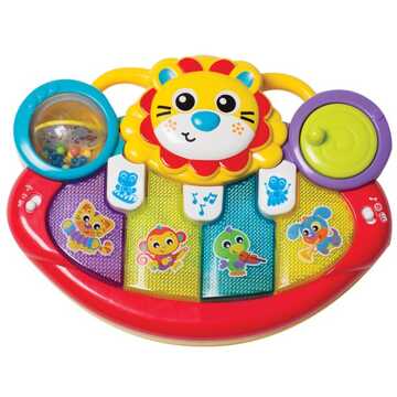 Playgro Jerry's Class - Lion Activity Kick Toy Piano (1-6385508) Rood