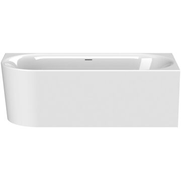 Plieger Hoekbad Rechts Kansas Acryl Met Slotoverloop 180 cm Glanzend Wit