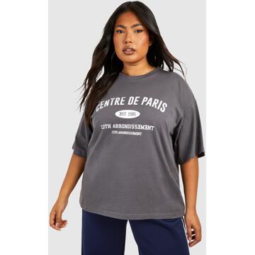 Plus Paris Oversized T-Shirt, Charcoal - 16