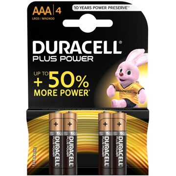 Plus Power alkaline AAA-batterijen 4 stuks