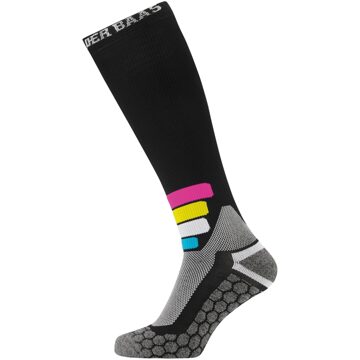Poederbaas Tech Compress Merino Pro Skissokken Senior zwart - wit - roze - geel - blauw - 43-46
