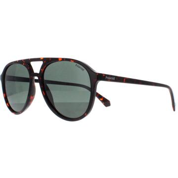 Polaroid Aviator Unisex Havana Groen Gepolariseerd PLD 4162/S Bruin