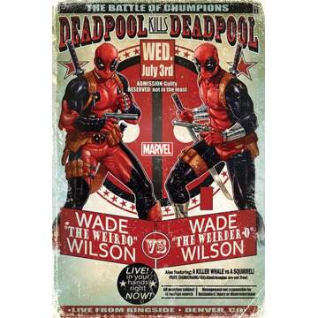 Poster Deadpool Wade vs Wade 61x91,5cm Multikleur