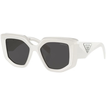 Prada Witte zonnebril met hoesje en schoonmaakdoekje Prada , White , Dames - 50 MM