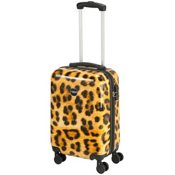 Princess Traveller Animal Print - Handbagagekoffer - Leopard - Small - 55cm - Dubbele wielen Multikleur