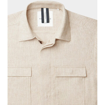 Profuomo Casual hemd lange mouw ppwf10040a/f Beige