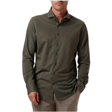 Profuomo Groen Casual X-Cutaway Overhemd Profuomo , Green , Heren - 2Xl,Xl,L,M,S,3Xl