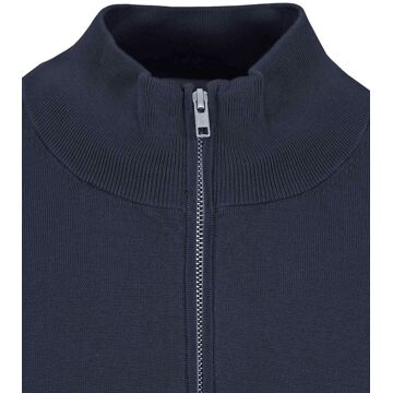 Profuomo Half Zip Pullover Luxury Navy Donkerblauw