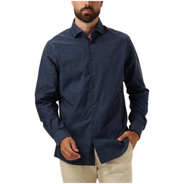 Profuomo Heren Cutaway Overhemd Elegant Donkerblauw Profuomo , Blue , Heren - 2Xl,Xl,L,M,S,3Xl,4Xl