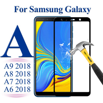 Protective Glass On For Samsung Galaxy A9 A7 A5 A8 A6 Plus Glas Tremp Samsun Samsyng Galax Gelaksi A 9 8 7 6 8a 9a 7a Verre