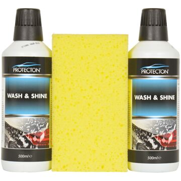 Protecton set wash & shine met spons 500 ml