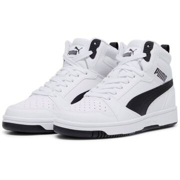 PUMA Rebound V6 Mid Sneakers Junior wit - zwart - 37 1/2
