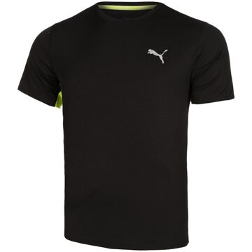 PUMA Run Favorite Velocity Shirt Heren zwart - limegroen - XL
