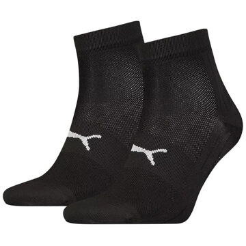 PUMA Sport Light Quarter Socks 2P - Sportsokken Zwart - 43 - 46