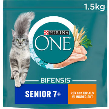 Purina One Senior - Kattenvoer Kip & Volkoren Granen - 3 kg