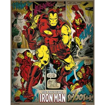 Pyramid International Poster Marvel Comics Iron Man Retro 40x50cm Multikleur