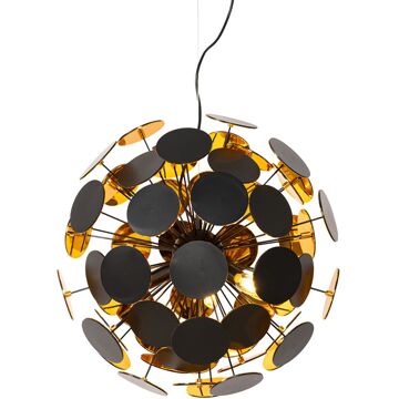 QAZQA Design hanglamp zwart en goud - Cerchio