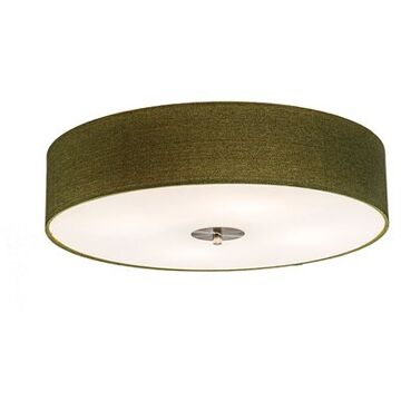 QAZQA Drum 50 - Plafondlamp met lampenkap - 4 Lichts - Ø50 cm - groen