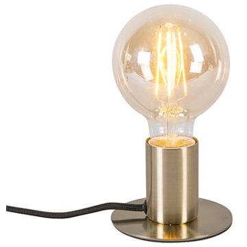 QAZQA Facil - Tafellamp - 1 lichts - 100 mm - goud/messing