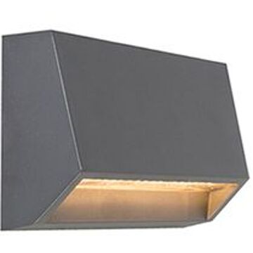 QAZQA Sandstone 2 - Wandlamp - 1 lichts - 160 mm - grijs