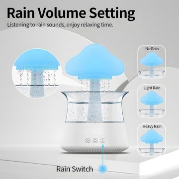 Rain Cloud Humidifier Water Drip 5H Timer Aromatherapy Essential Oils Diffuser with 7 LED Night