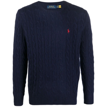 Ralph Lauren Luxe Wol Kasjmier Gebreide Kleding Polo Ralph Lauren , Blue , Heren - 2Xl,Xl,L