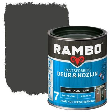 Rambo Deur & Kozijn pantserbeits hoogglans dekkend antraciet 1216 750 ml