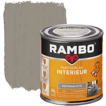 Rambo pantserlak interieur transparant mat greywash 250ml