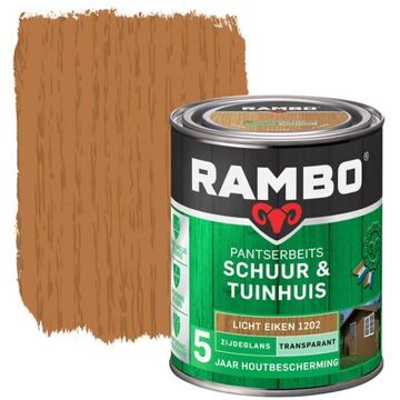 Rambo Schuur & Tuinhuis pantserbeits zijdeglans transparant licht eiken 1202 750 ml