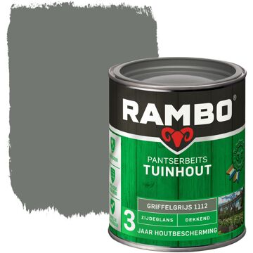 Rambo Tuinhout pantserbeits zijdeglans dekkend griffel grijs 1112 750 ml