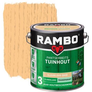 Rambo Tuinhout pantserbeits zijdeglans transparant kleurloos 0000 2,5 l