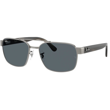 Ray-Ban Grijs montuur met blauwe lenzen Ray-Ban , Gray , Unisex - 61 MM