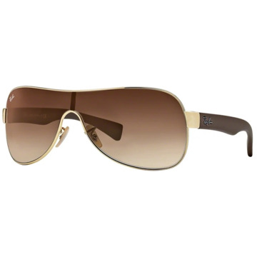 Ray-Ban RB3471 001/13 - zonnebril - Goud-Turtledove rubber / Bruin gradiënt - 32mm