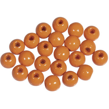 Rayher hobby materialen Rayher hobby kralen van hout - oranje - Dia 6 mm - 115x stuks - DIY sieraden maken - Kralen rijgen