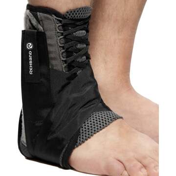 Rehband Brace Enkelbandage zwart - XL