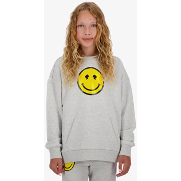 Reinders Meisjes hoodie smiley Grijs - 104