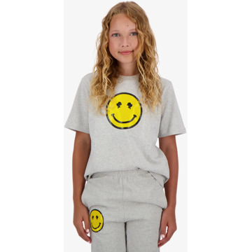 Reinders Meisjes shirt smiley Grijs - 128