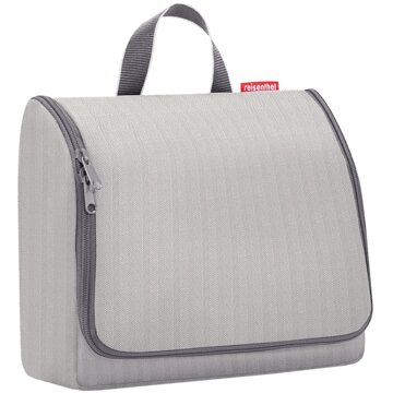 Reisenthel Travelling Toiletbag XL herringbone grey Grijs - H 25 x B 28 x D 10