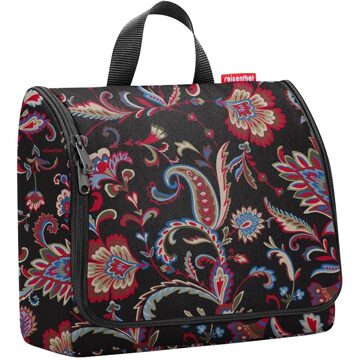 Reisenthel Travelling Toiletbag XL paisley black Zwart - H 25 x B 28 x D 10