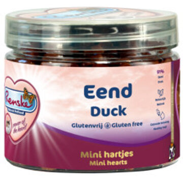 Renske Kat Beloning Hartjes 100 g - Kattensnack - Eend