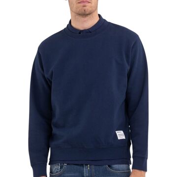 Replay Micro Print Sweater Heren blauw - XL