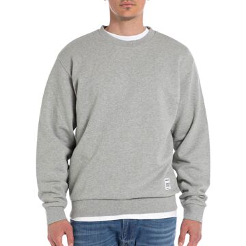 Replay Micro Print Sweater Heren grijs