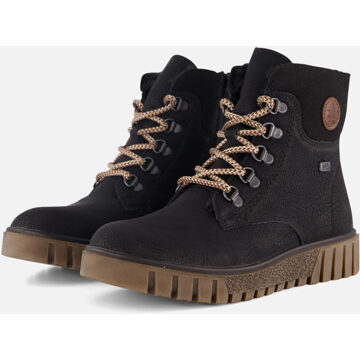 Rieker Veterschoenen Hoog Zwart - 36