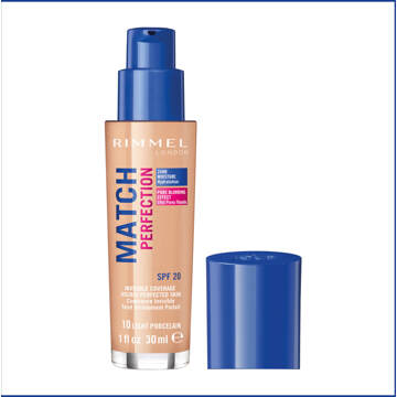 Rimmel Match Perfection Foundation - 010 Light Porcelain Beige - 000
