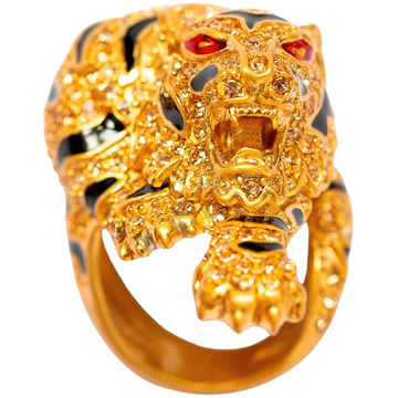 Roberto Cavalli Tijger Ring Roberto Cavalli , Yellow , Dames - ONE Size