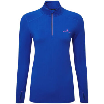 Ronhill Core Thermal 1/2 Zip Hardloopshirt Dames blauw - M,L,XL