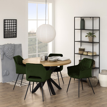 Roy metalen open kast zwart - 69 x 185 cm