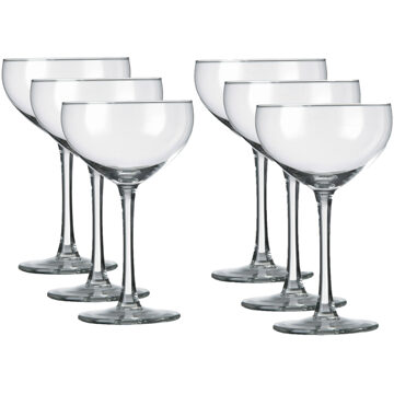 Royal Leerdam Set van 6x stuks champagneglazen/coupe transparant 240 ml Specials