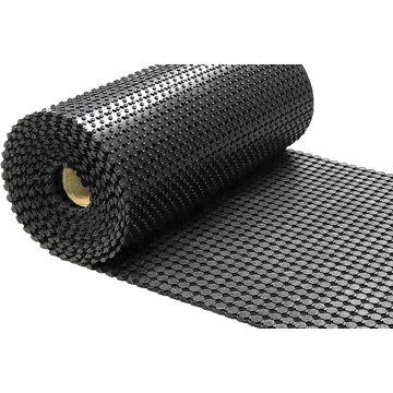 Rubber ringmat op rol - Dikte 10 mm - Breedte 100 cm Zwart