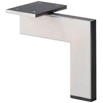RVS / INOX design hoekprofiel meubelpoot 16 cm